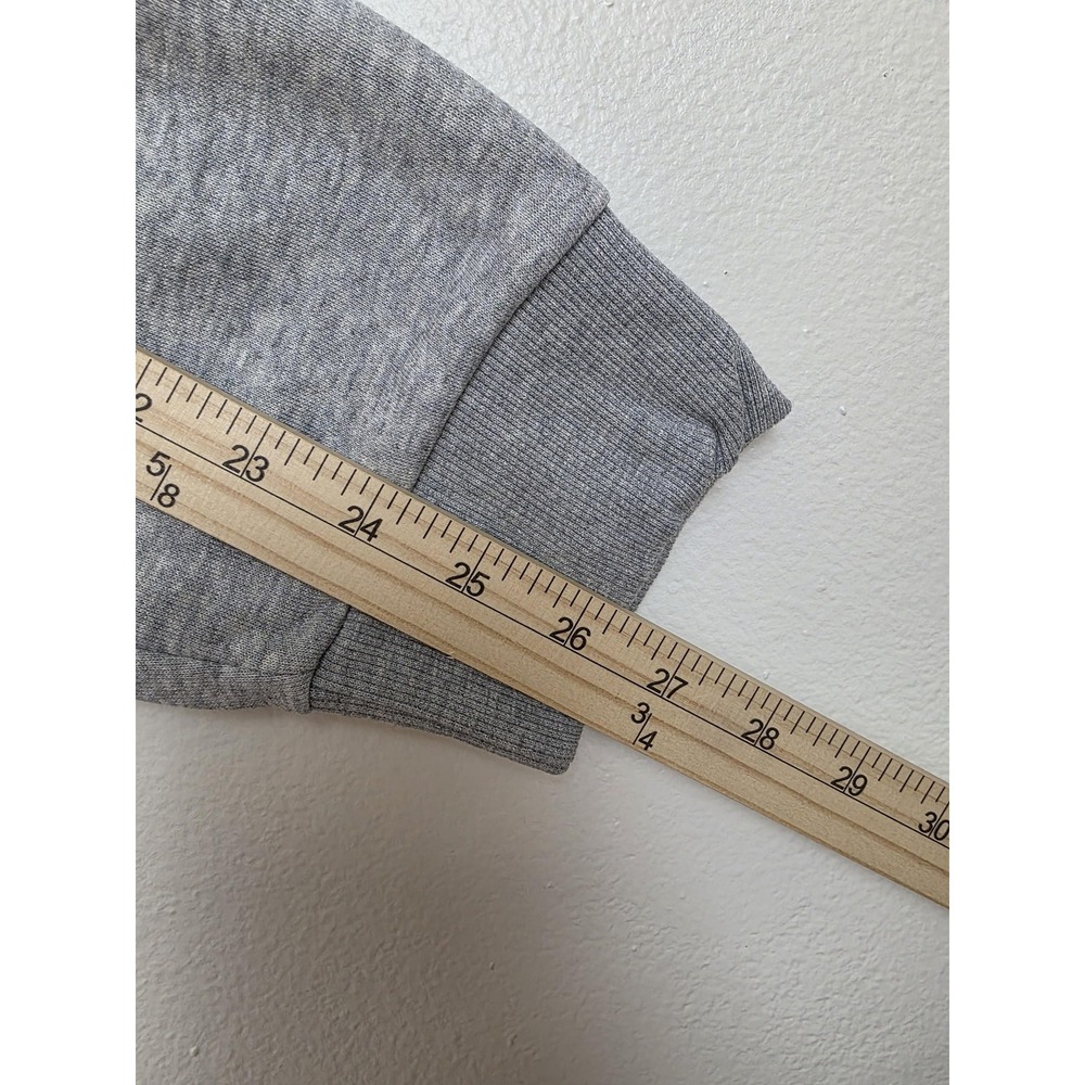 Adidas Sweatshirt Mens XL Gray Medium Grey Heather Logo Pullover Crewneck Fleece - Picture 12 of 13